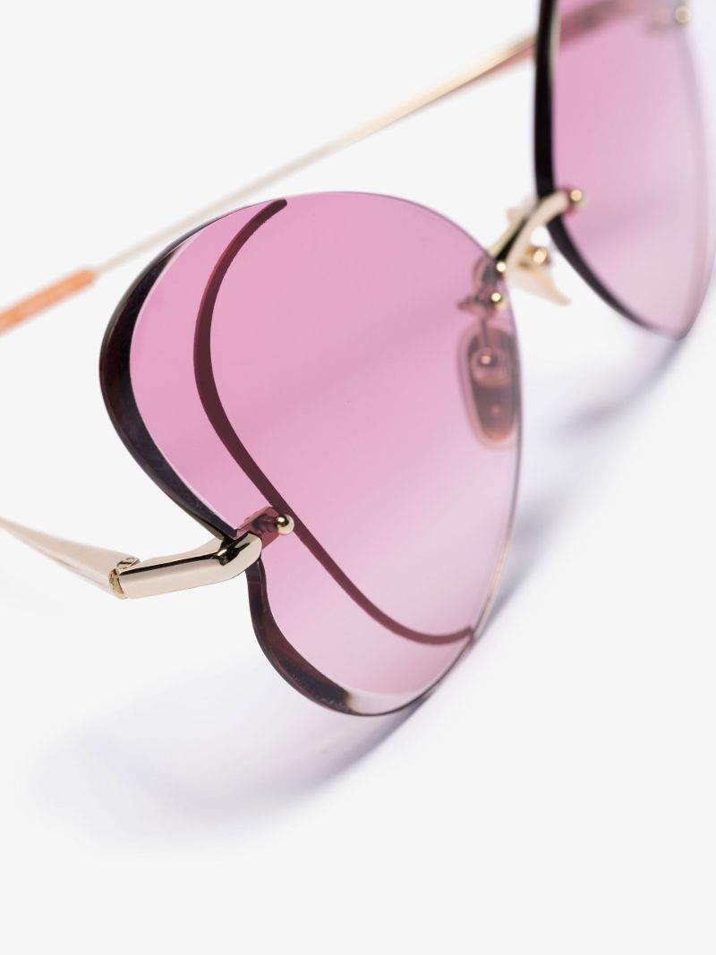 Gold Tone Tayla Butterfly Sunglasses