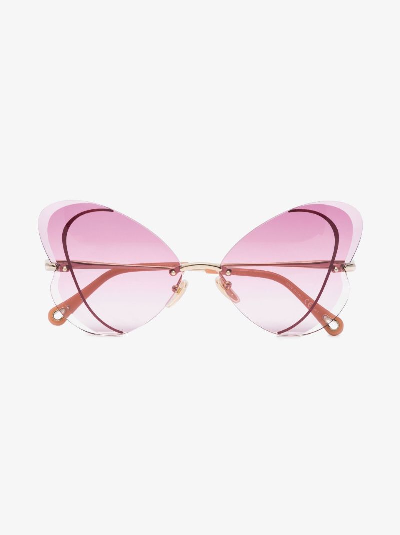 Gold Tone Tayla Butterfly Sunglasses