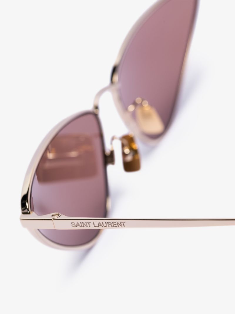 Gold Tone Cat Eye Sunglasses