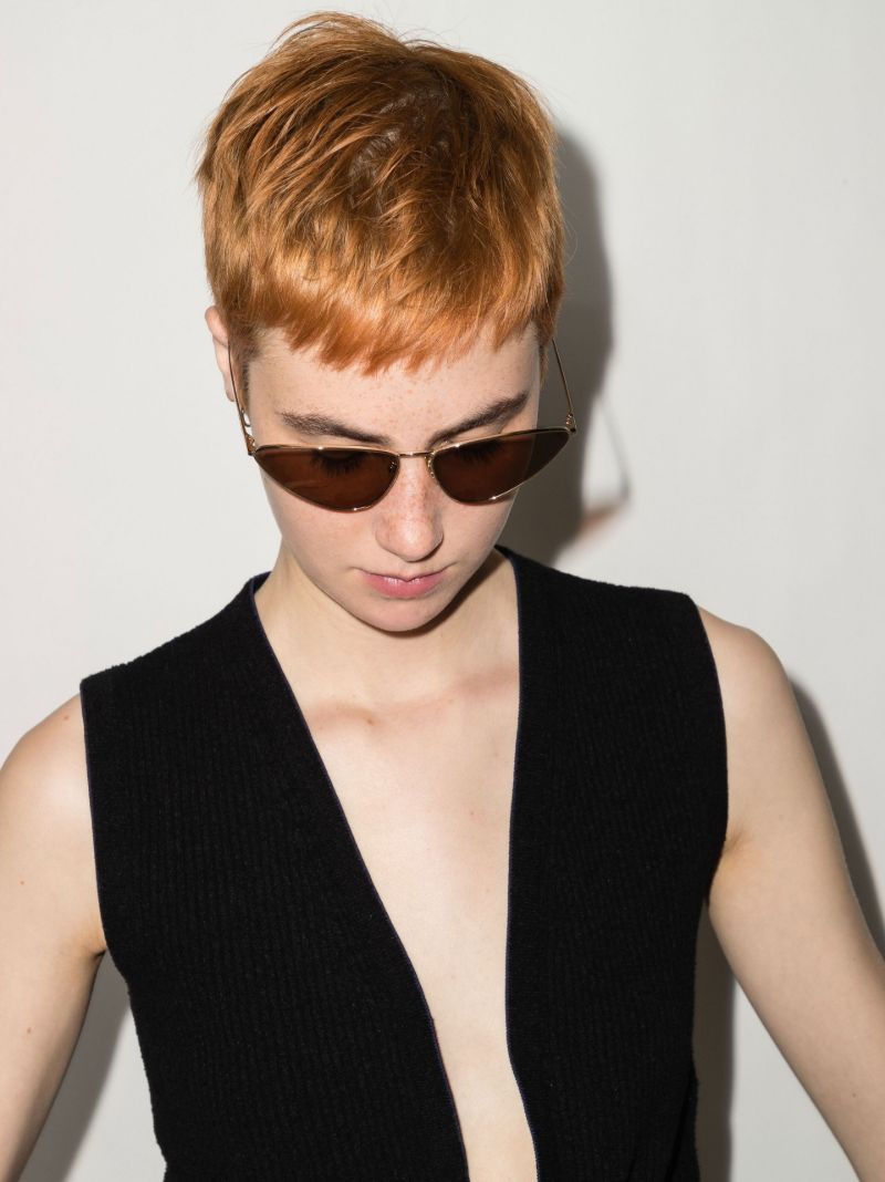 Gold Tone Cat Eye Sunglasses
