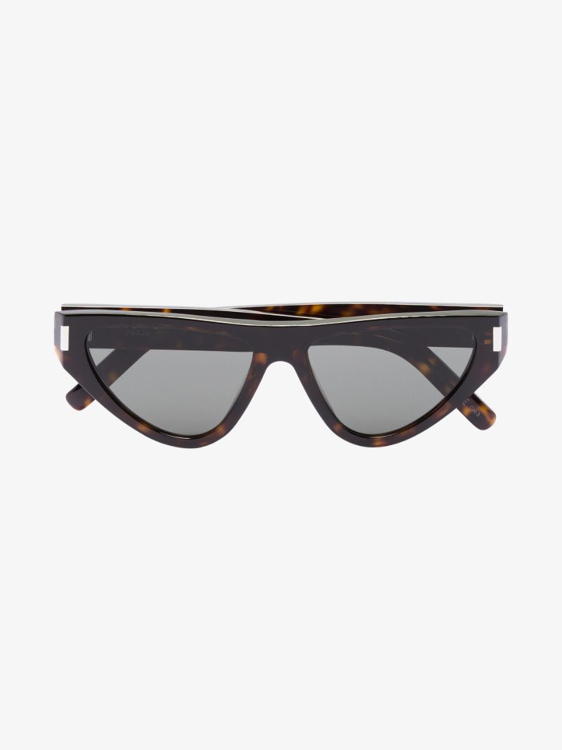 Brown Triangular Tortoiseshell Sunglasses
