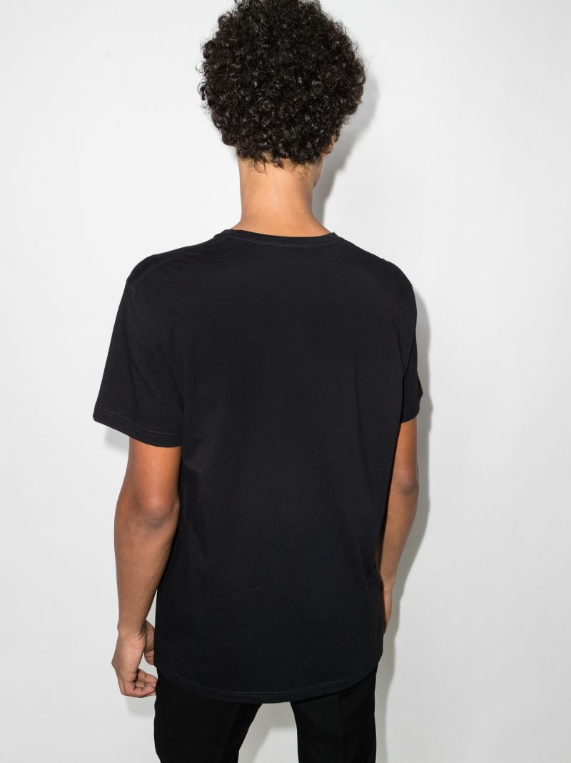 Black Watercolour Skull Cotton T-shirt