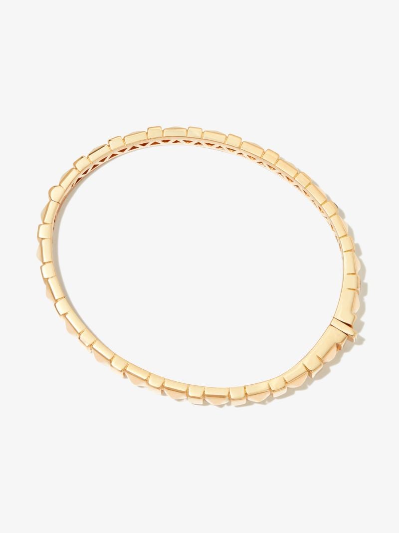 18k Yellow Gold Pyramid Multi-stone Bangle Bracelet