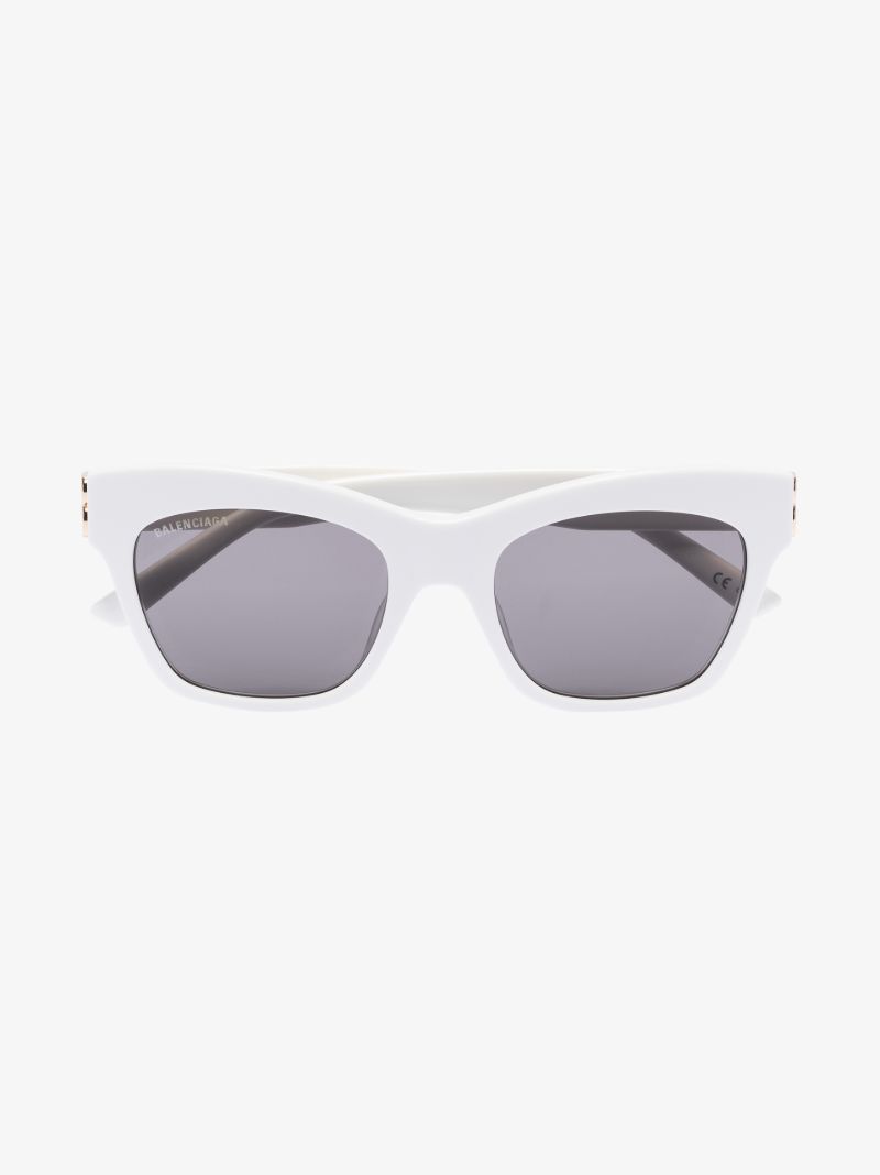 White Oversized Square Sunglasses