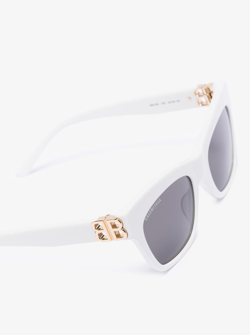 White Oversized Square Sunglasses