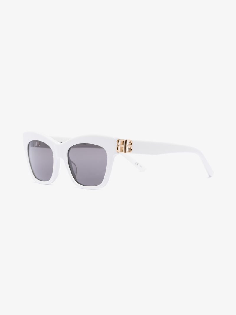 White Oversized Square Sunglasses