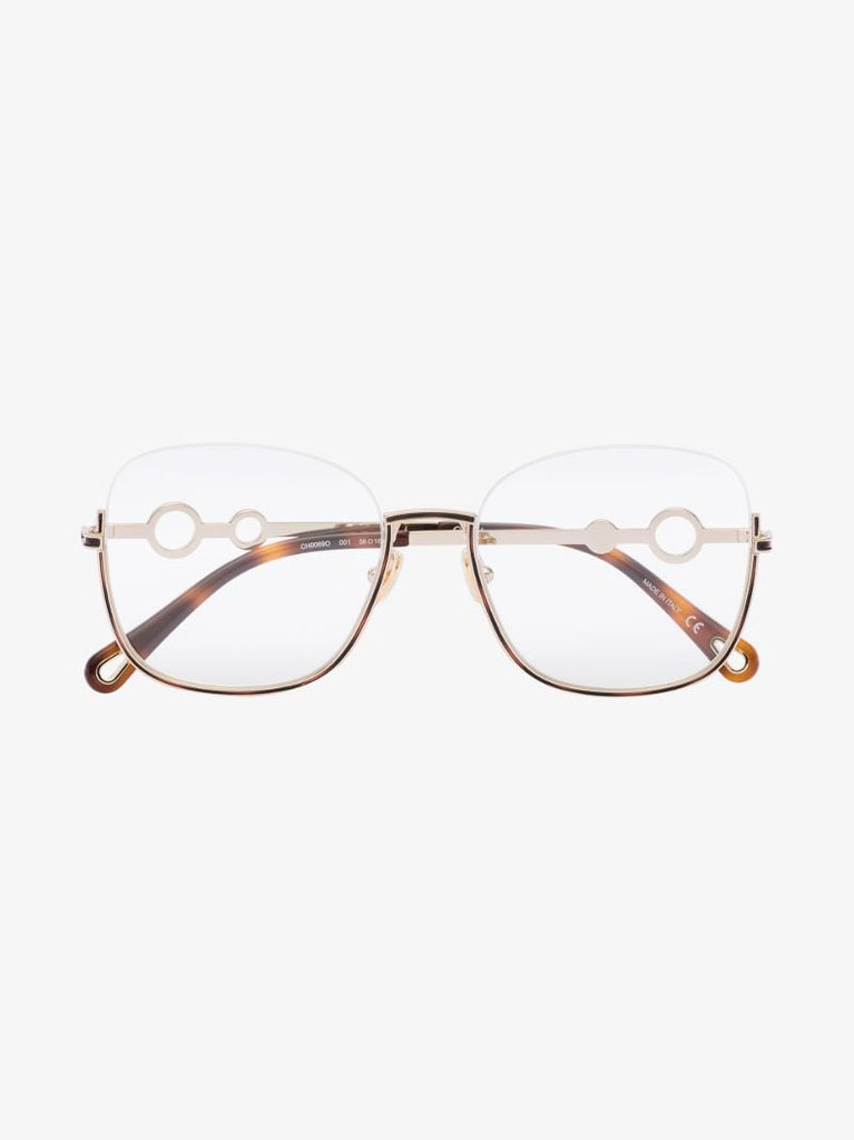Gold Tone Sofya Square Optical Glasses