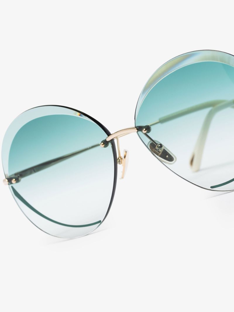 Gold Tone Tayla Round Sunglasses