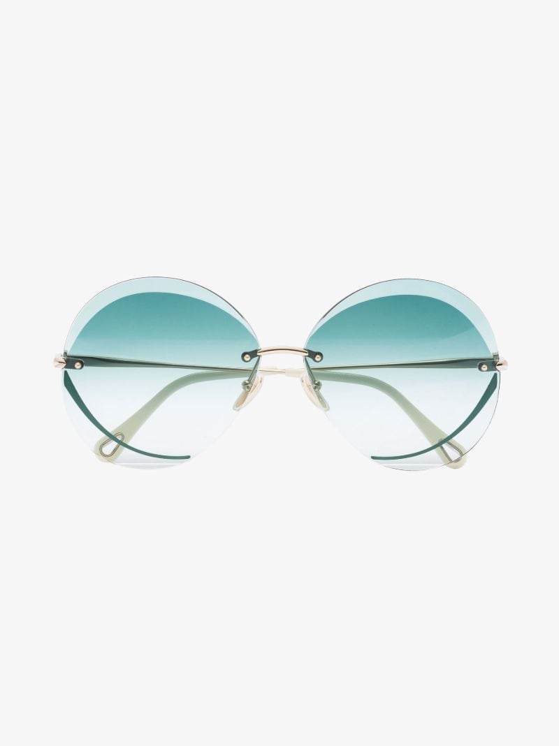 Gold Tone Tayla Round Sunglasses