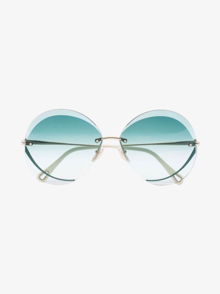 Gold Tone Tayla Round Sunglasses