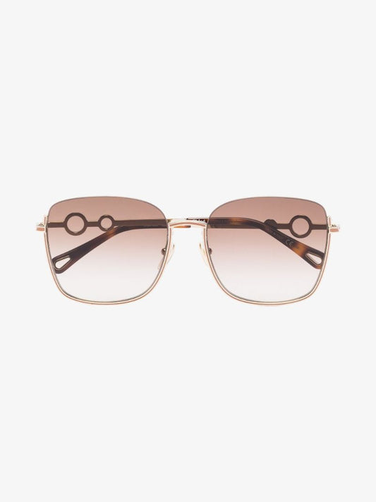 Gold Tone Sofya Square Sunglasses
