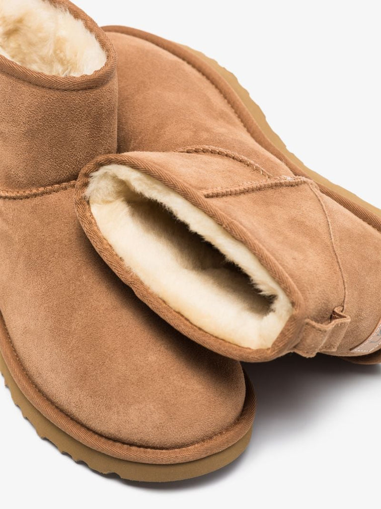 Brown Classic Mini Ii Shearling Ankle Boots