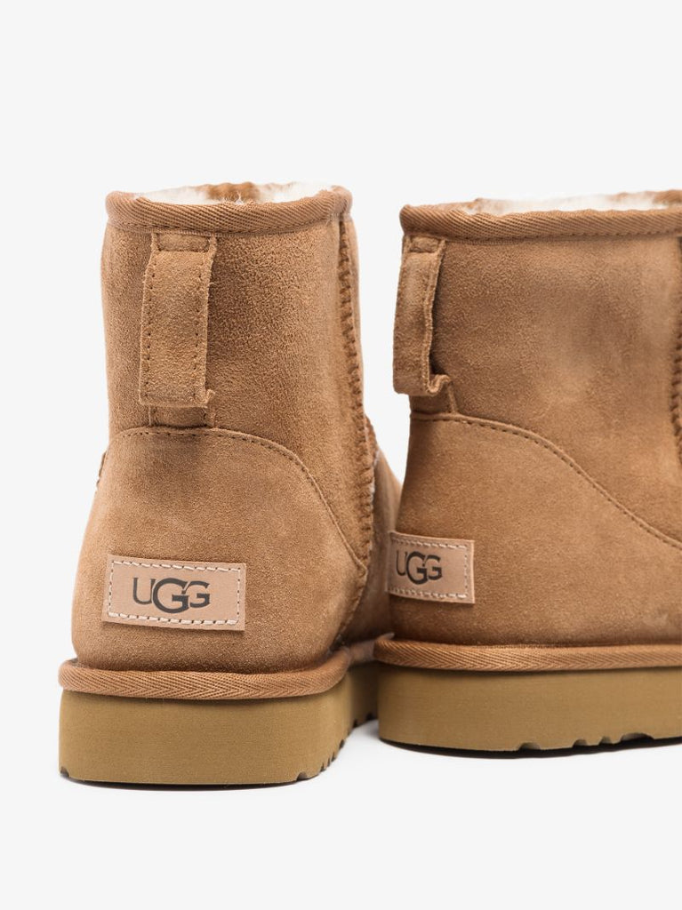 Brown Classic Mini Ii Shearling Ankle Boots