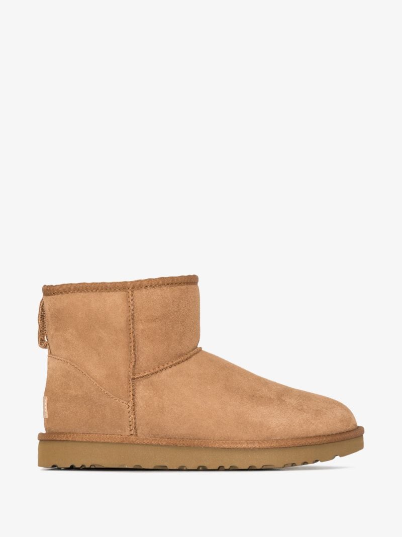 Brown Classic Mini Ii Shearling Ankle Boots