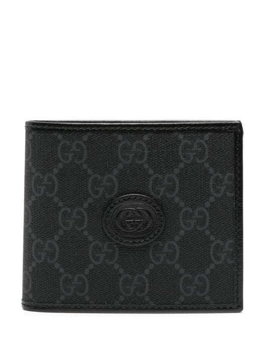 Black Gg-canvas Bi-fold Wallet