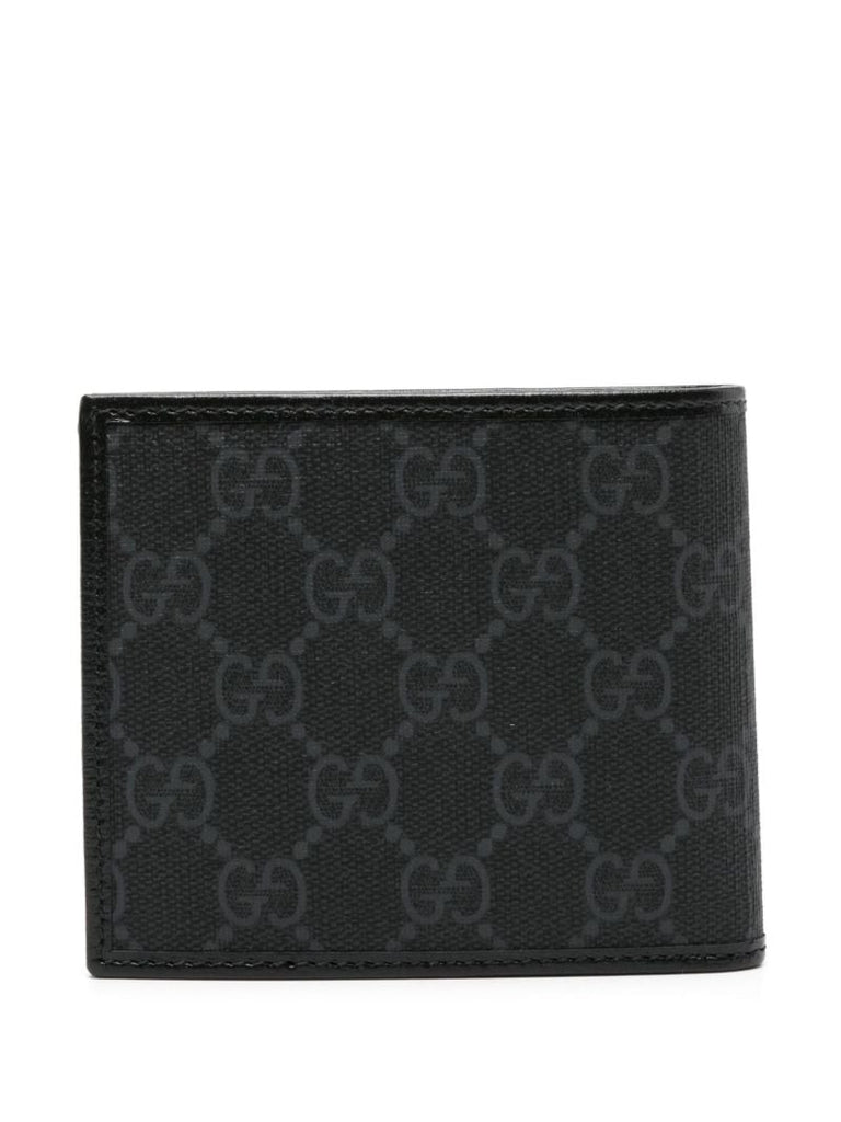 Black Gg-canvas Bi-fold Wallet
