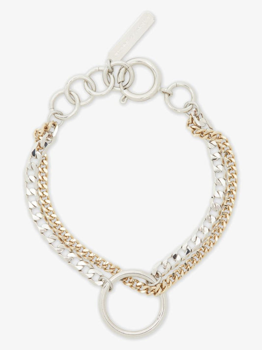 Silver Tone and Gold-plated Jane Layered Chain Bracelet