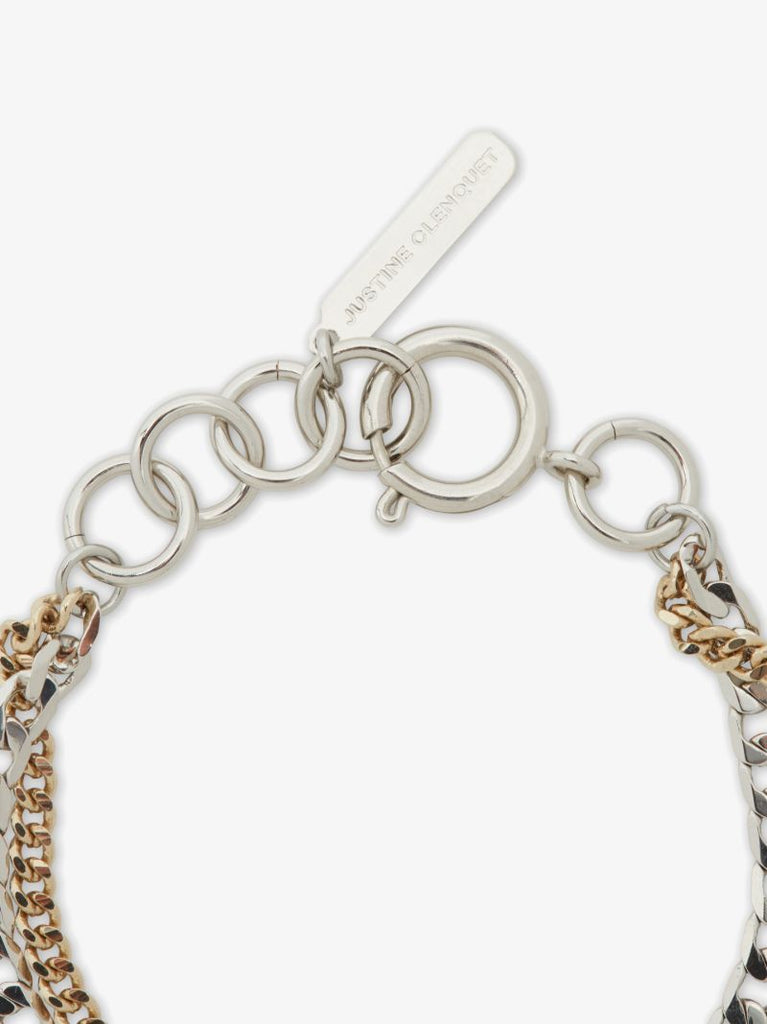 Silver Tone and Gold-plated Jane Layered Chain Bracelet