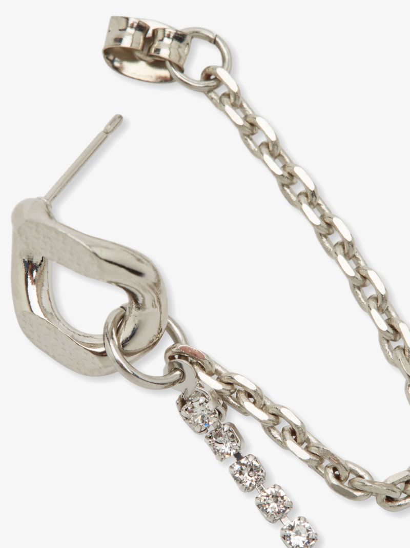 Silver Tone Betty Crystal Drop Earrings