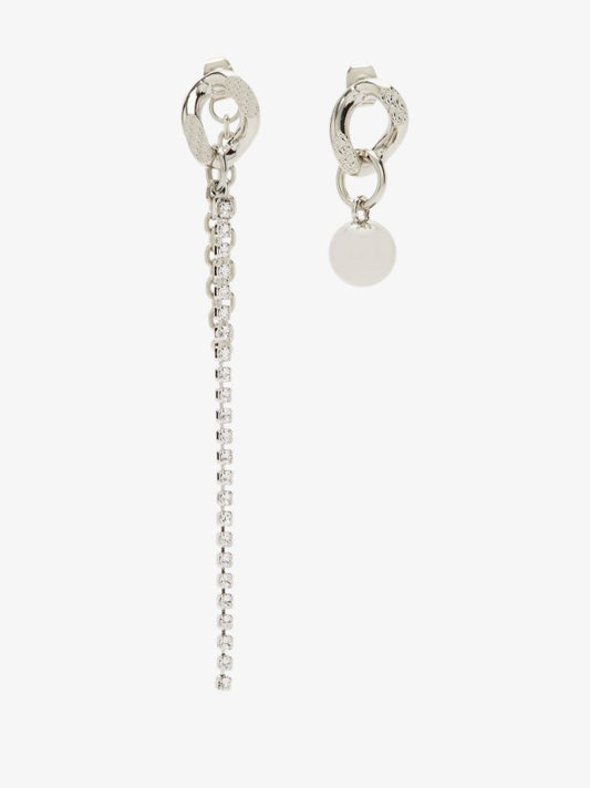 Silver Tone Betty Crystal Drop Earrings