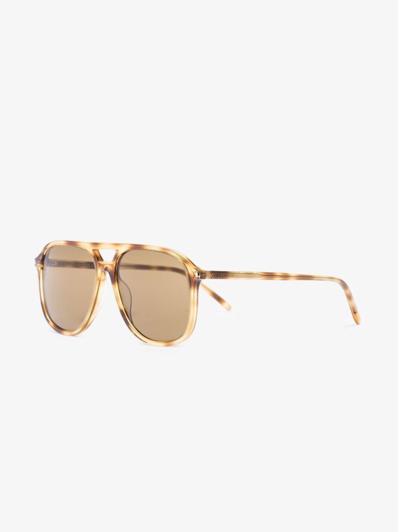 Brown Oversized Aviator-style Sunglasses