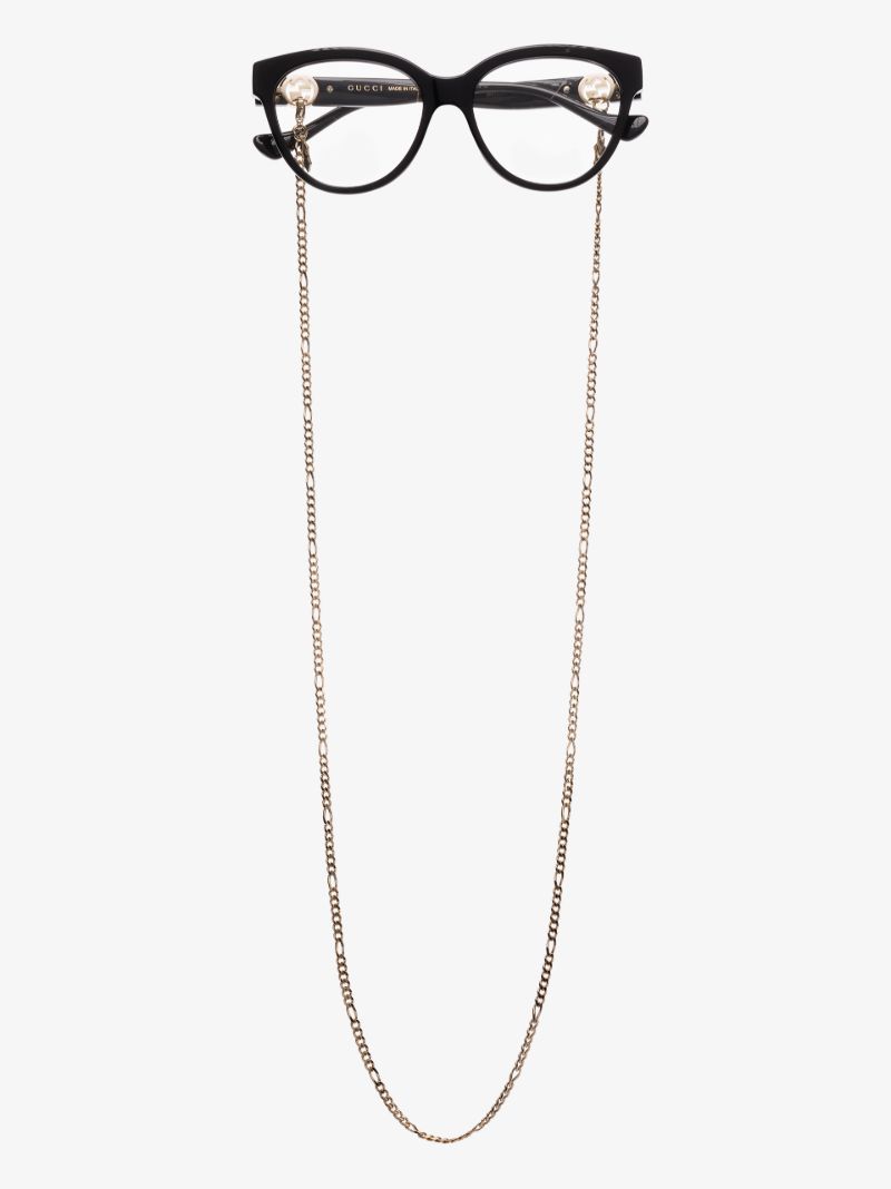 Black Gg Chain Optical Glasses