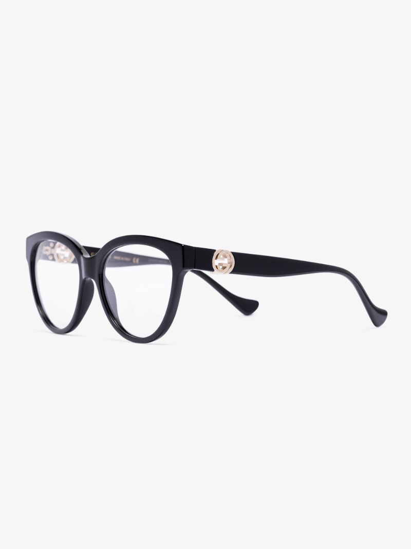 Black Gg Chain Optical Glasses