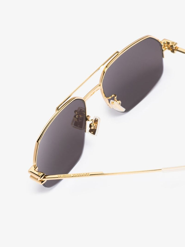 Gold-tone Bond Aviator-style Sunglasses