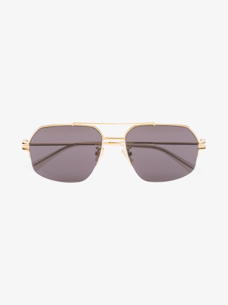 Gold-tone Bond Aviator-style Sunglasses
