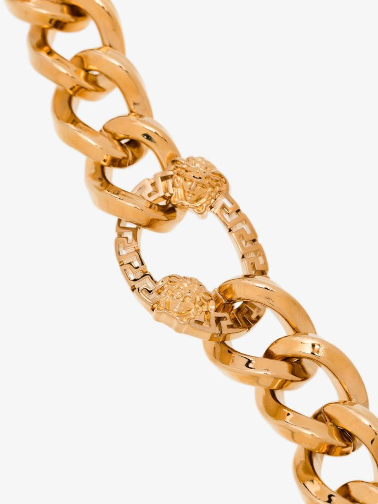 Gold Tone Greca Chain Bracelet