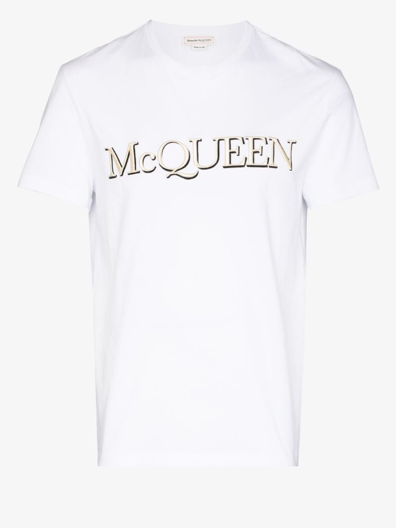 White Logo Cotton T-shirt