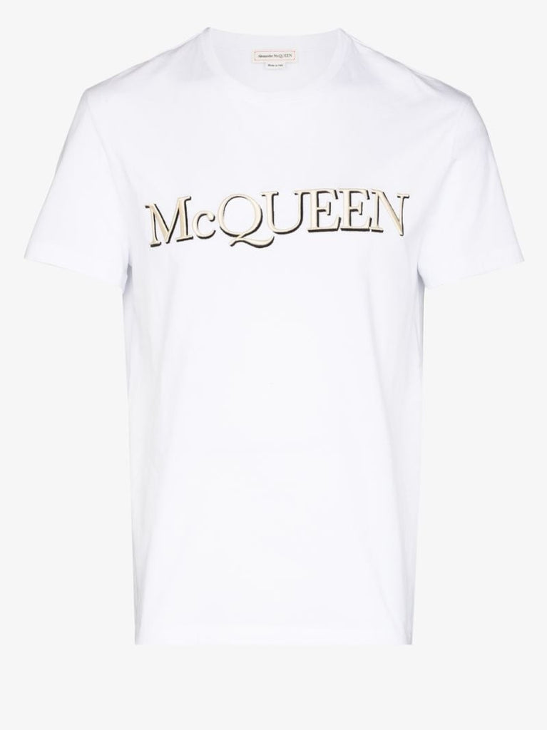 White Logo Cotton T-shirt