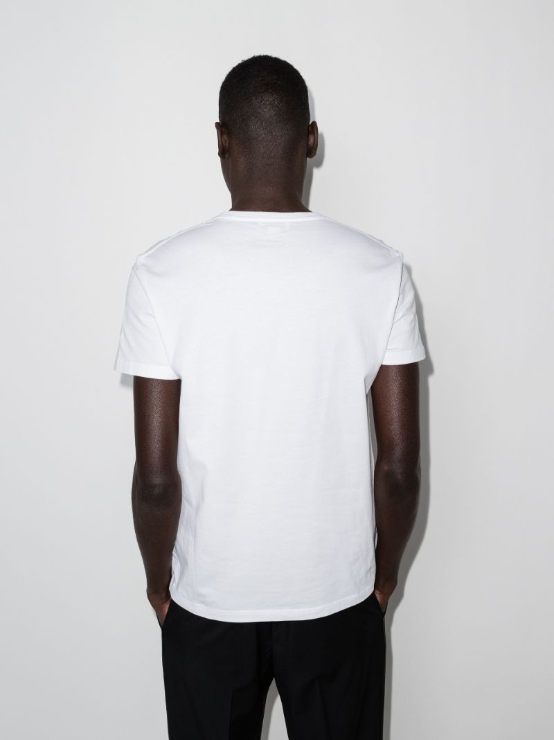 White Logo Cotton T-shirt