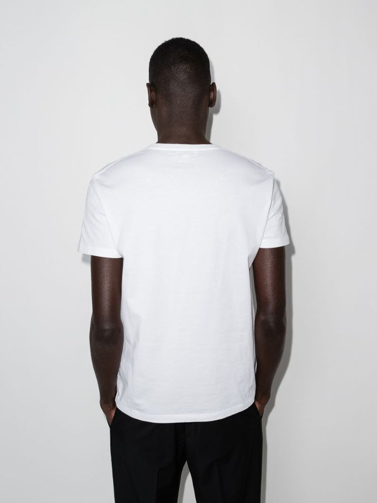 White Logo Cotton T-shirt