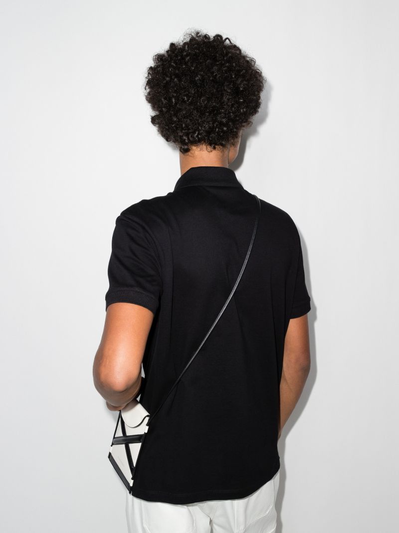 Black Vertical Logo Polo Shirt