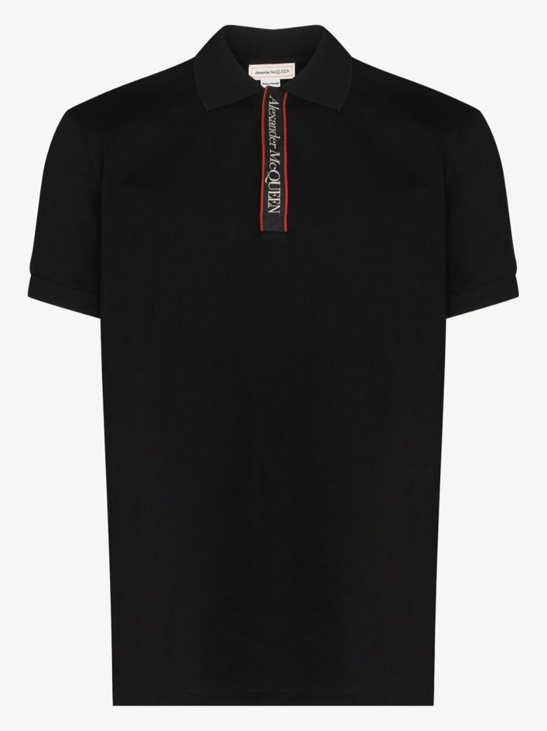 Black Vertical Logo Polo Shirt