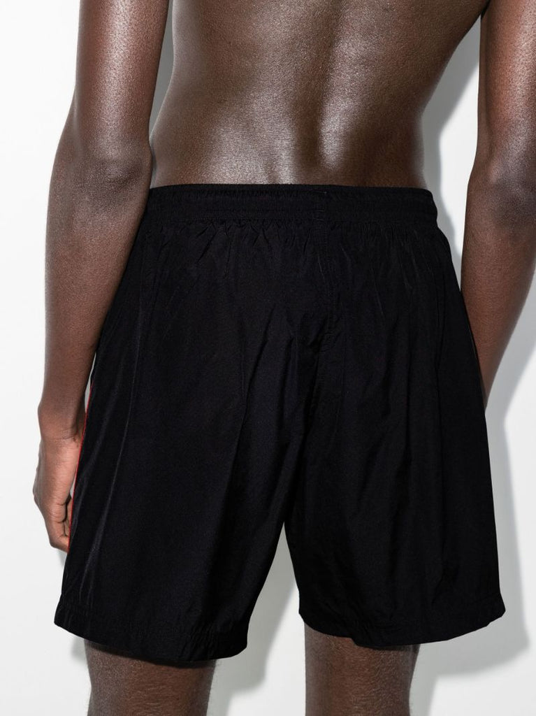 Black Logo Tape Swim Shorts