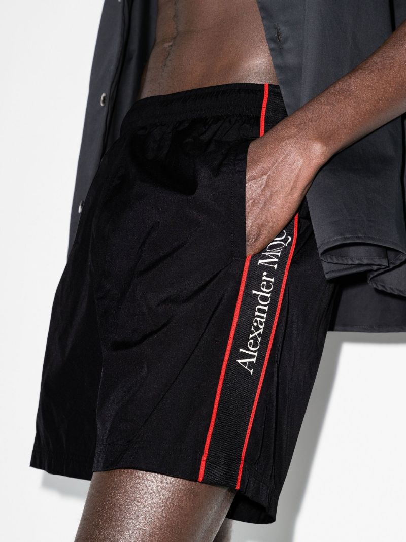 Black Logo Tape Swim Shorts