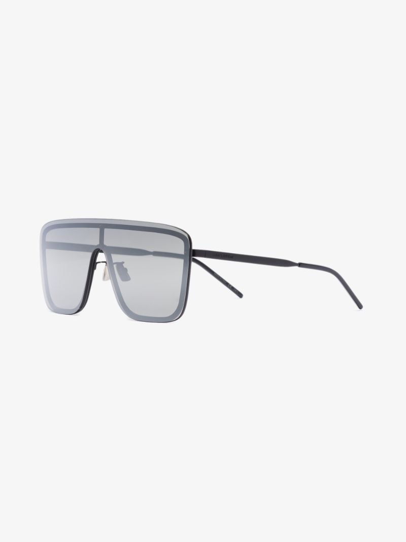 Black Oversized Shield Sunglasses