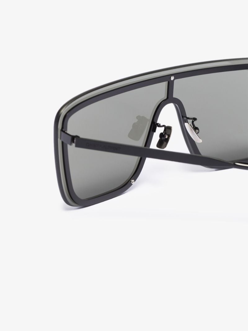 Black Oversized Shield Sunglasses