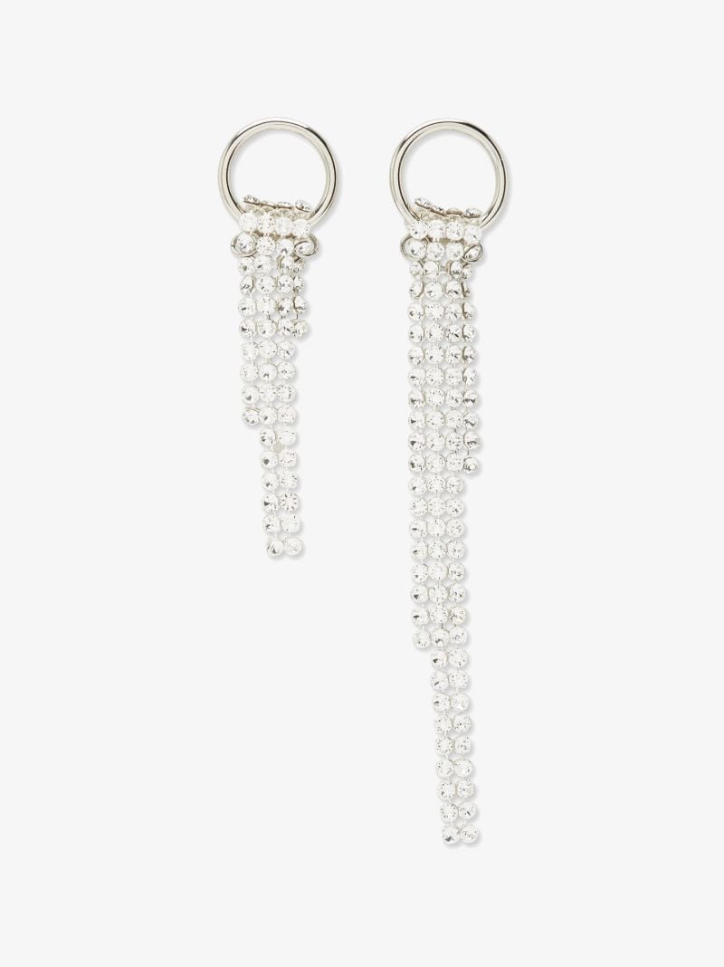 Silver Tone Shanon Crystal Drop Earrings