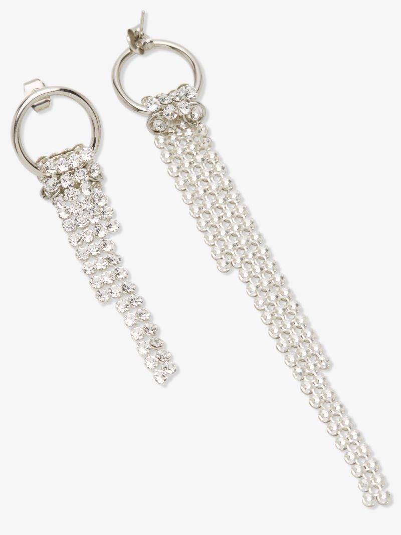 Silver Tone Shanon Crystal Drop Earrings