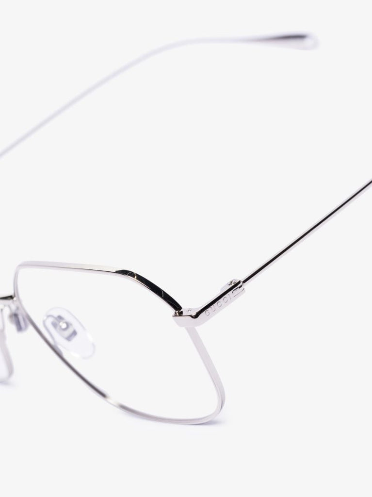 Silver Tone Angular Optical Glasses