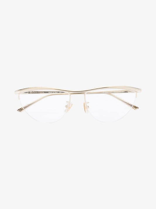Gold Tone Line Triangular Optical Glasses