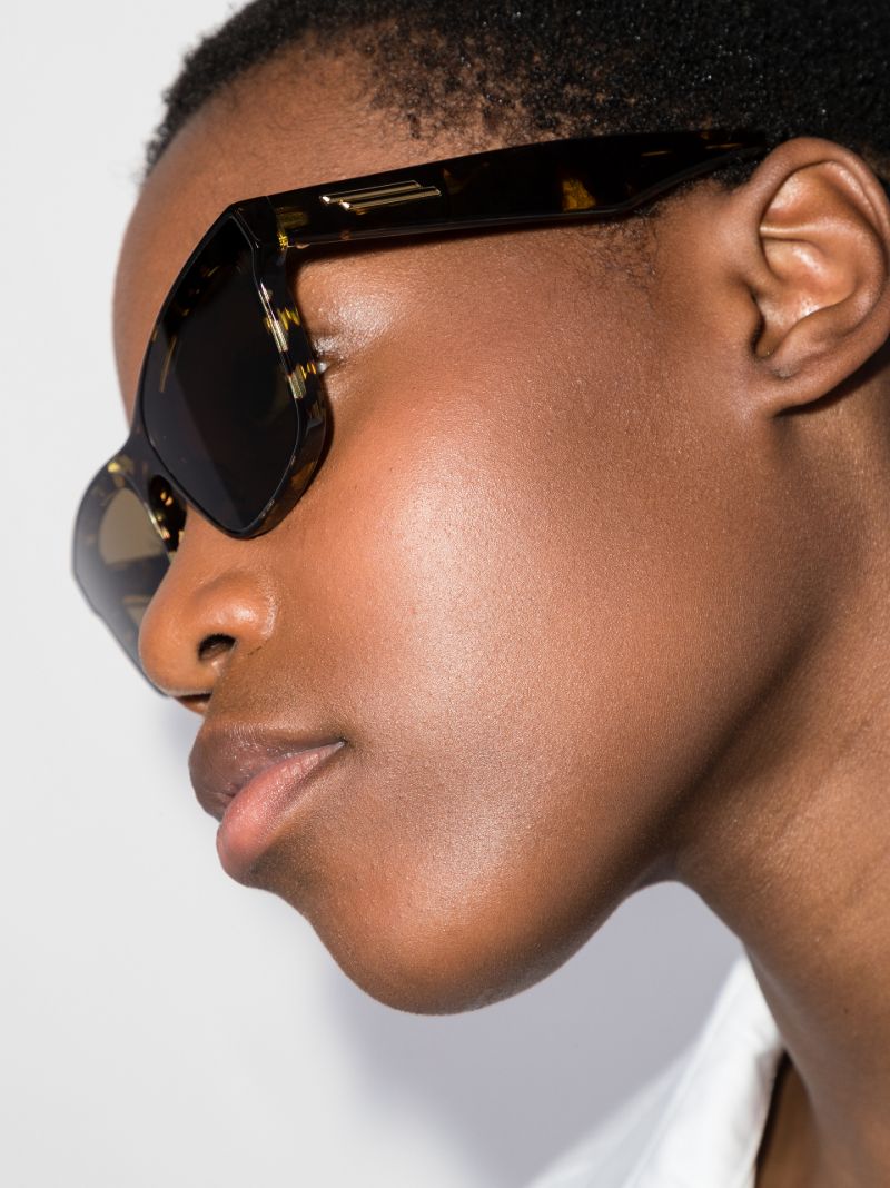Brown Angle Cat Eye Sunglasses