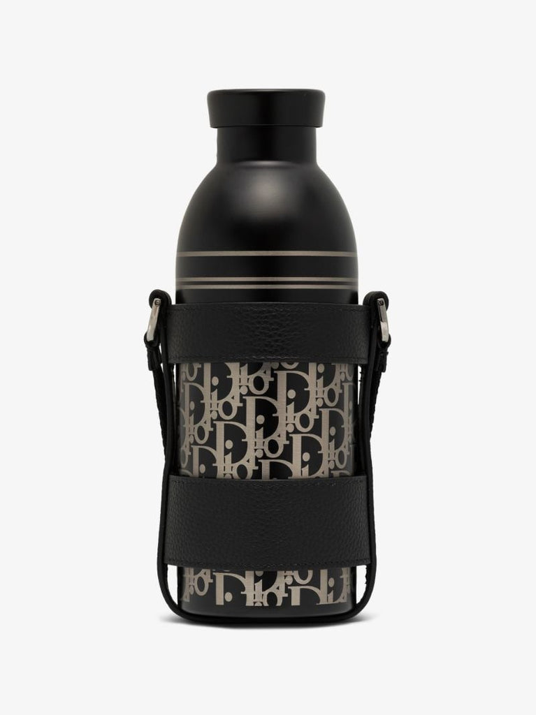 Black Oblique Strapped Water Bottle