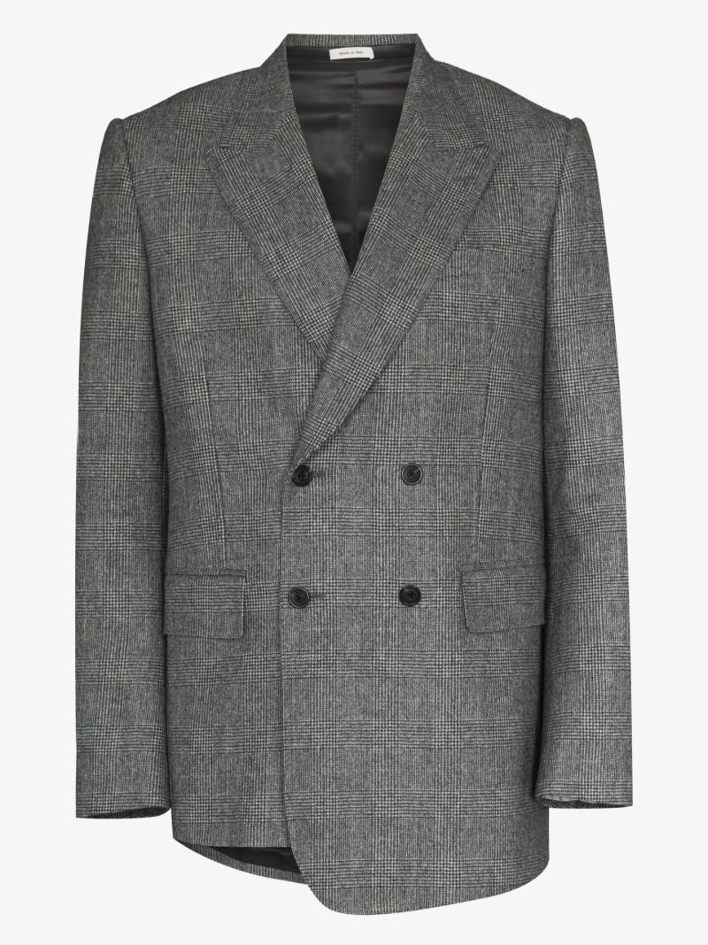 Prince of Wales Check Wool Blazer