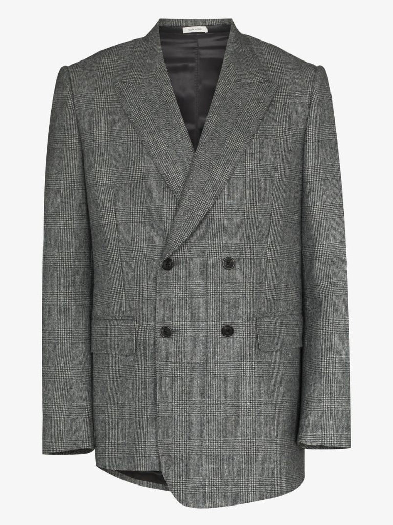 Prince of Wales Check Wool Blazer