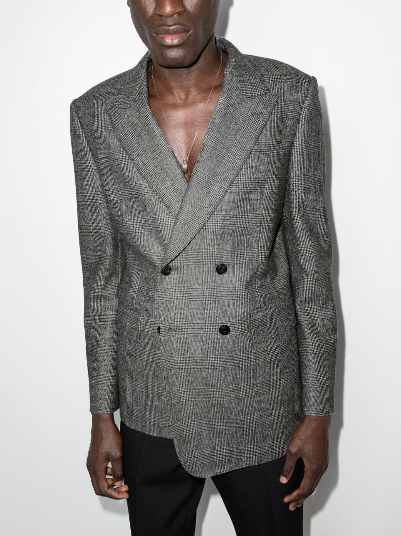 Prince of Wales Check Wool Blazer
