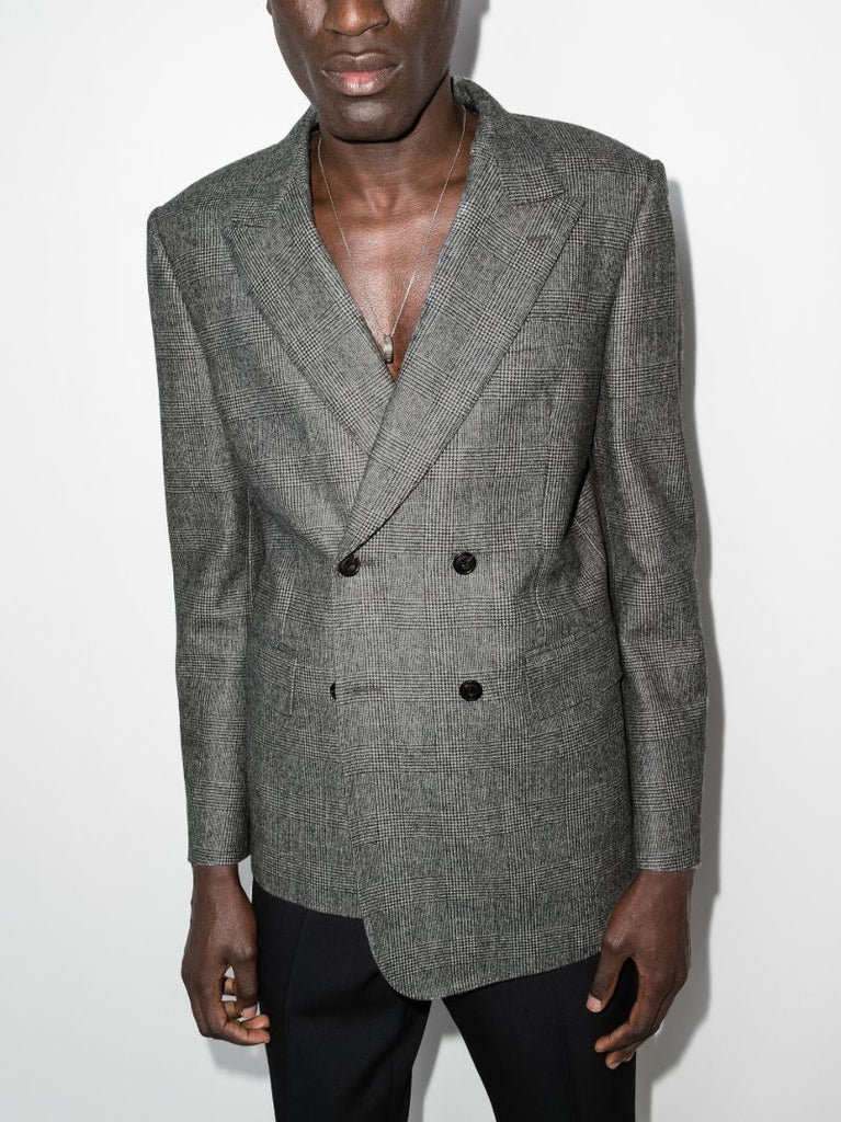 Prince of Wales Check Wool Blazer